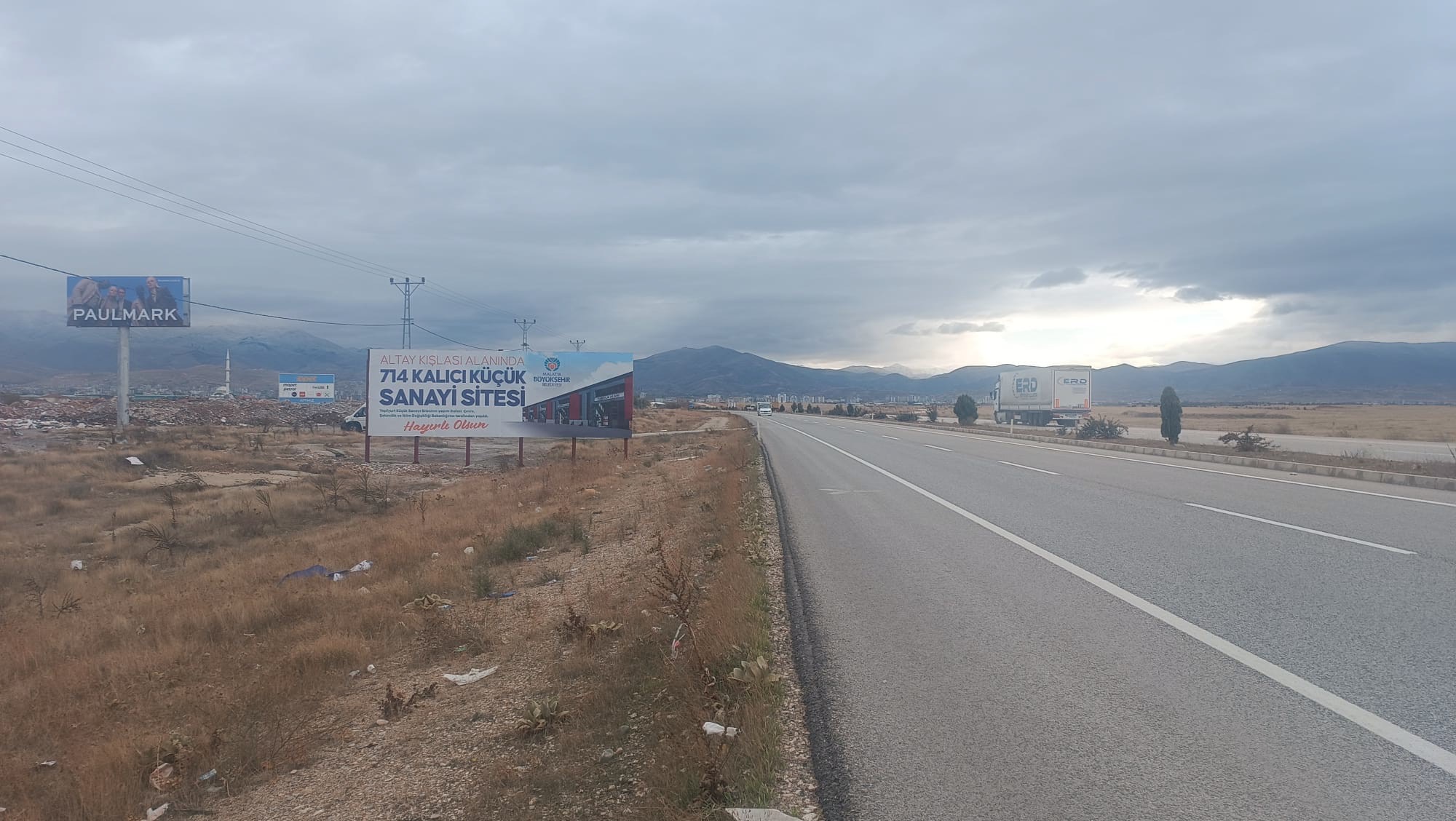 Malatya Sivas Yolu Yol Panosu