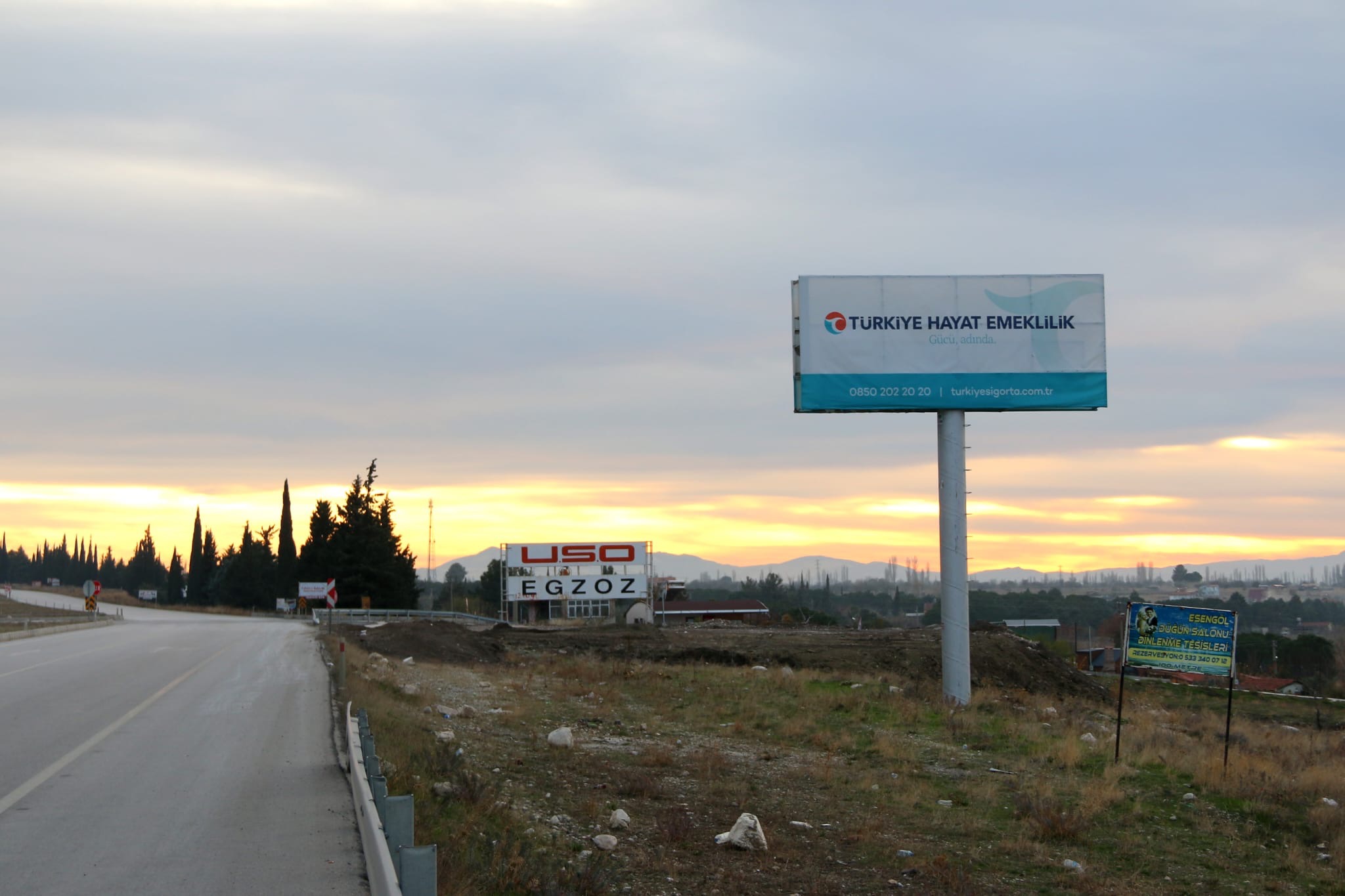 Burdur Denizli Yolu Yol Panosu
