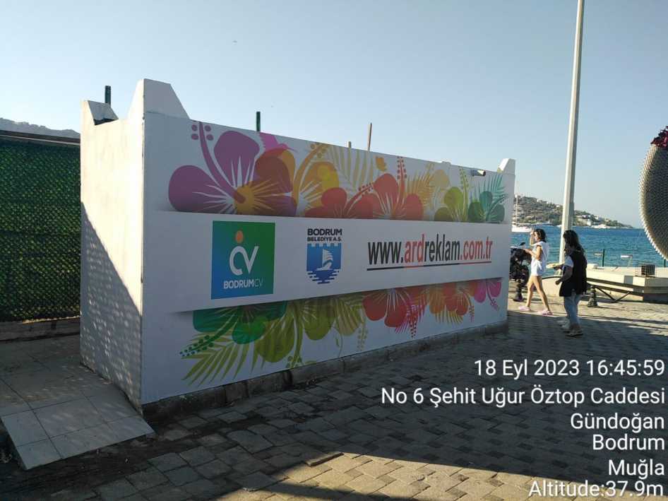 Bodrum Gündoğan İskele Meydan Duvar Reklam 2