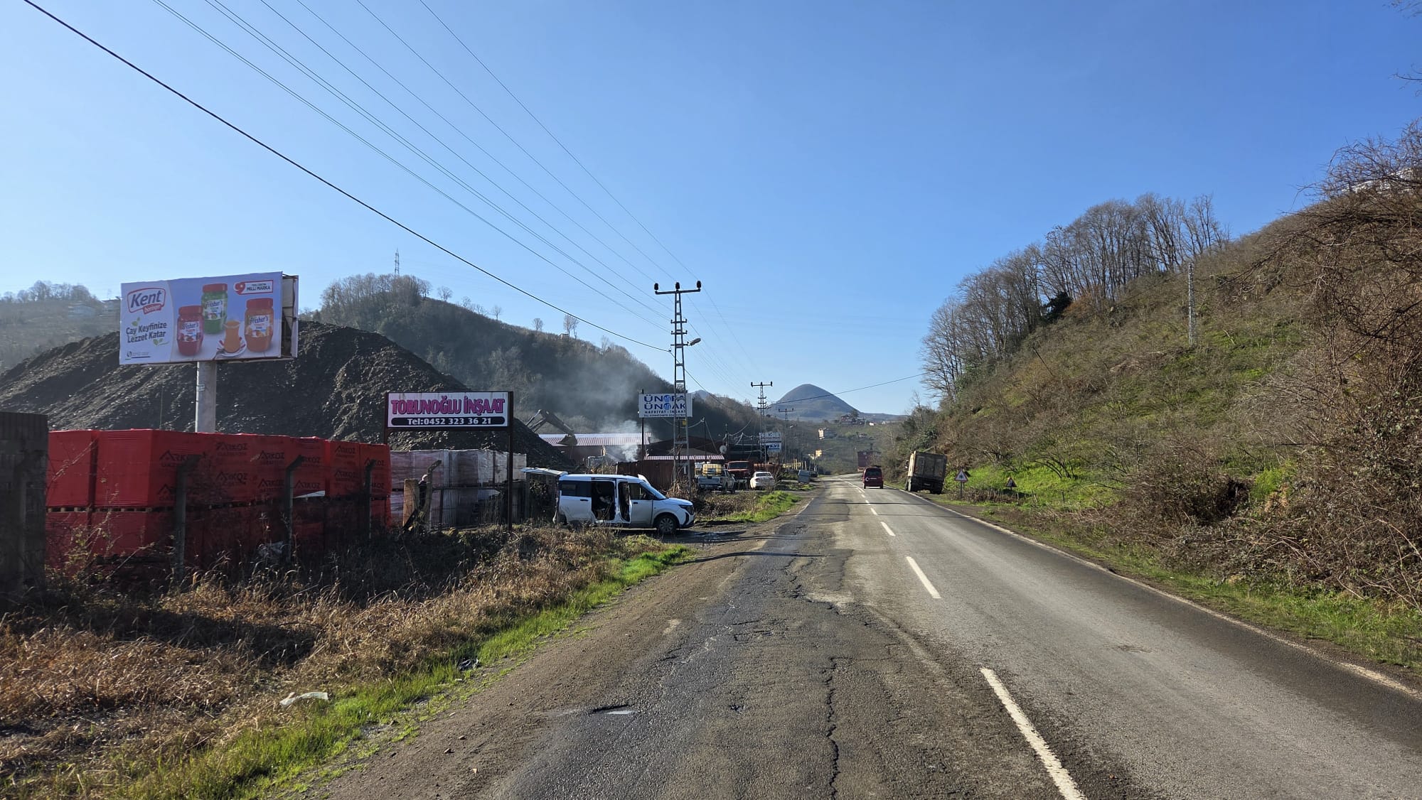 Ordu Ünye Tokat Yolu Yol Panosu
