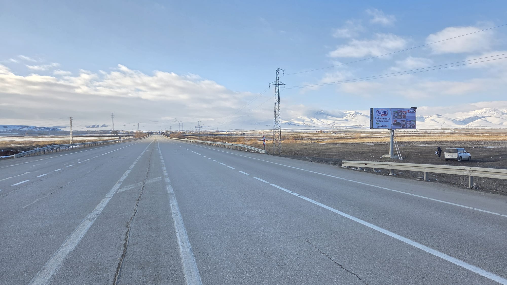 Erzurum Ilıca Arası Yol Panosu