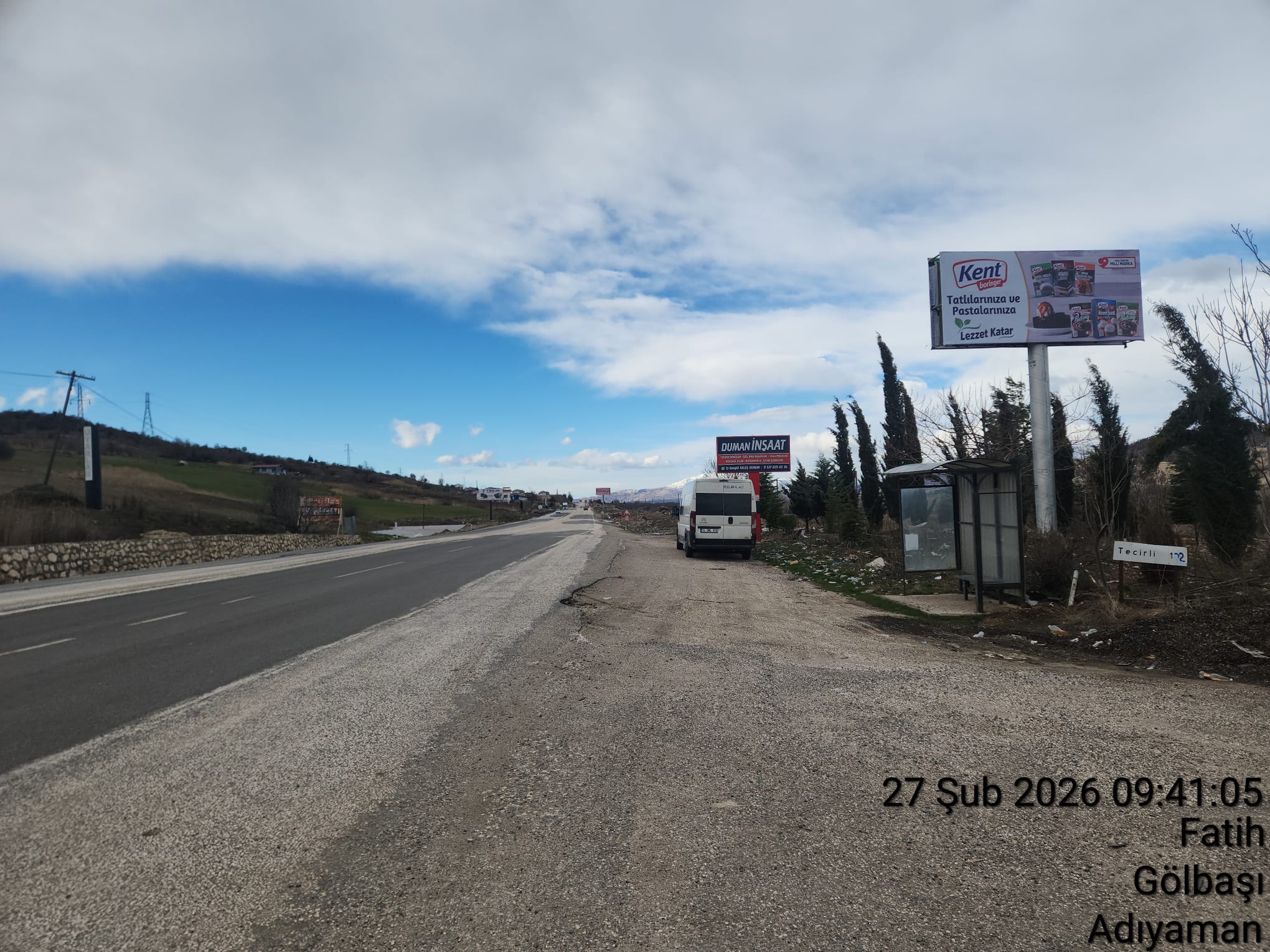 Kahramanmaral gölbaşı Yolu Yol Panosu