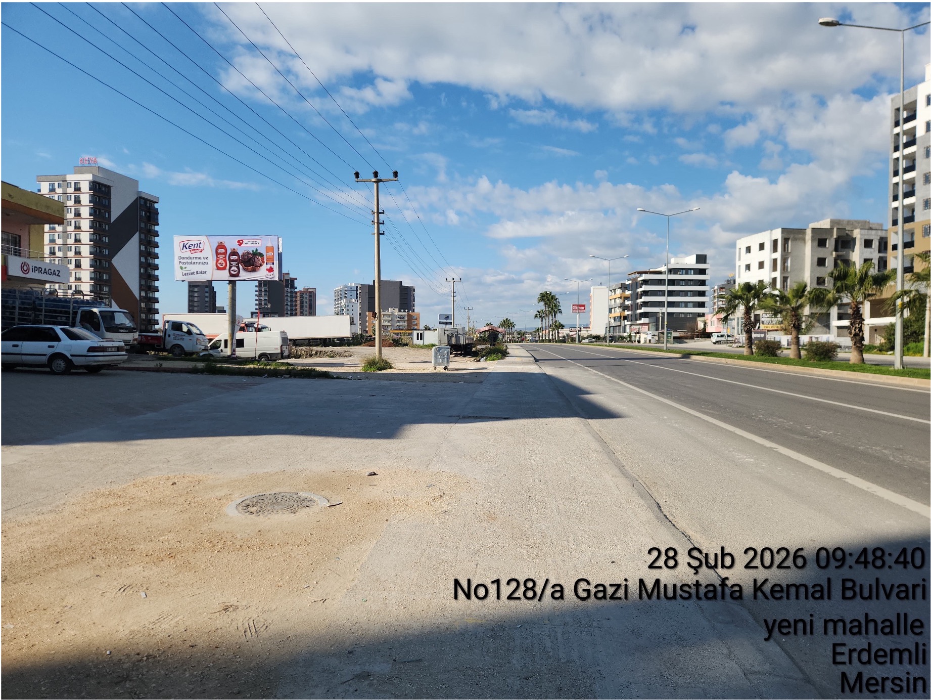 Mersin Erdemli Yol Panosu